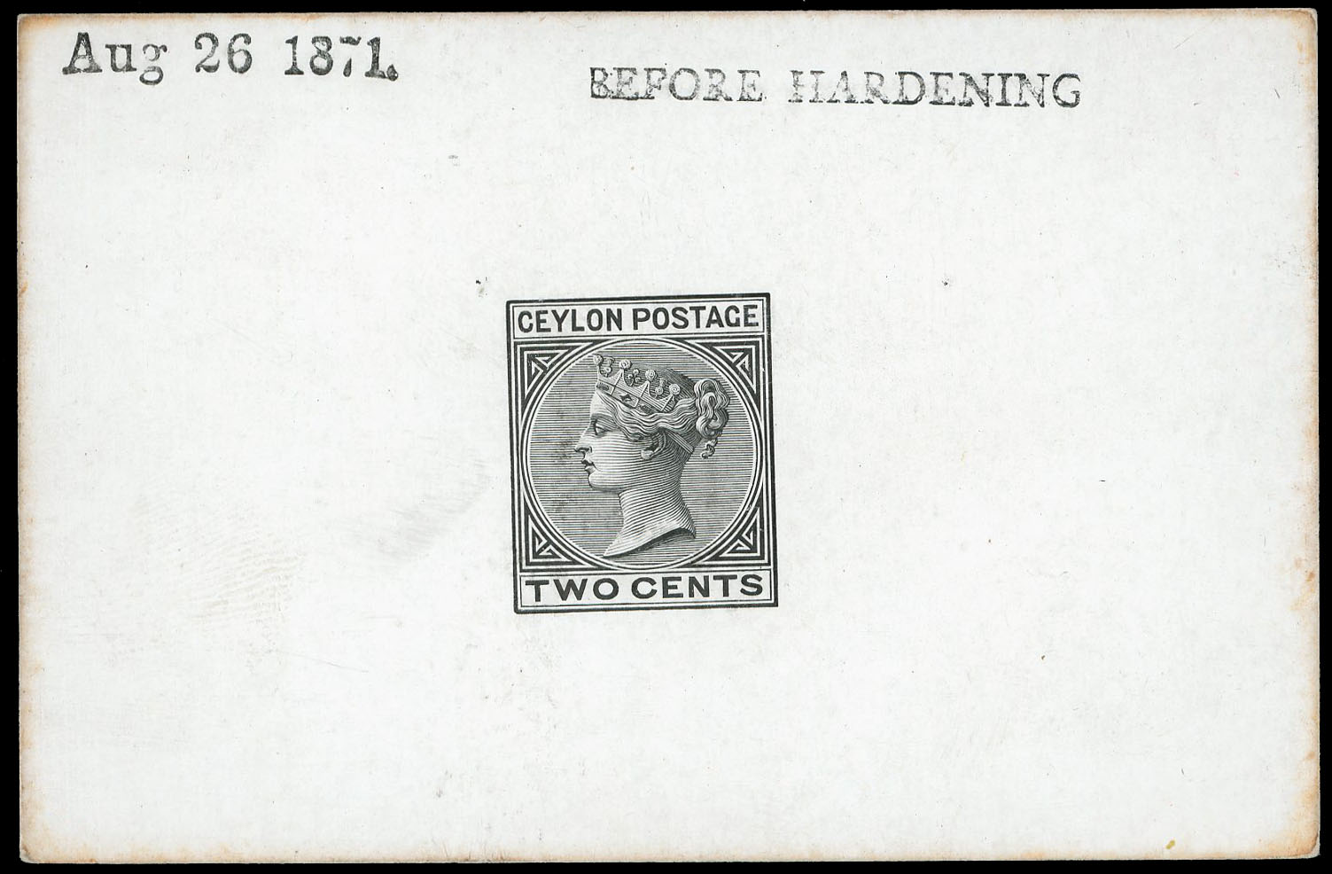 Ceylon SG 121var die proof