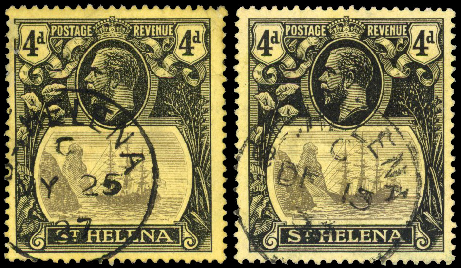 St Helena SG 92a. c used