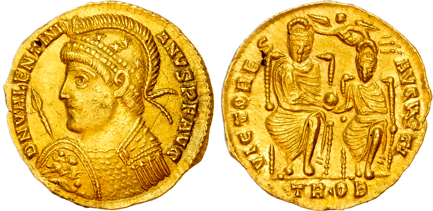 Valentinian I (AD 364-375) AV Solidus, Trier, AD 370, 4.47g.