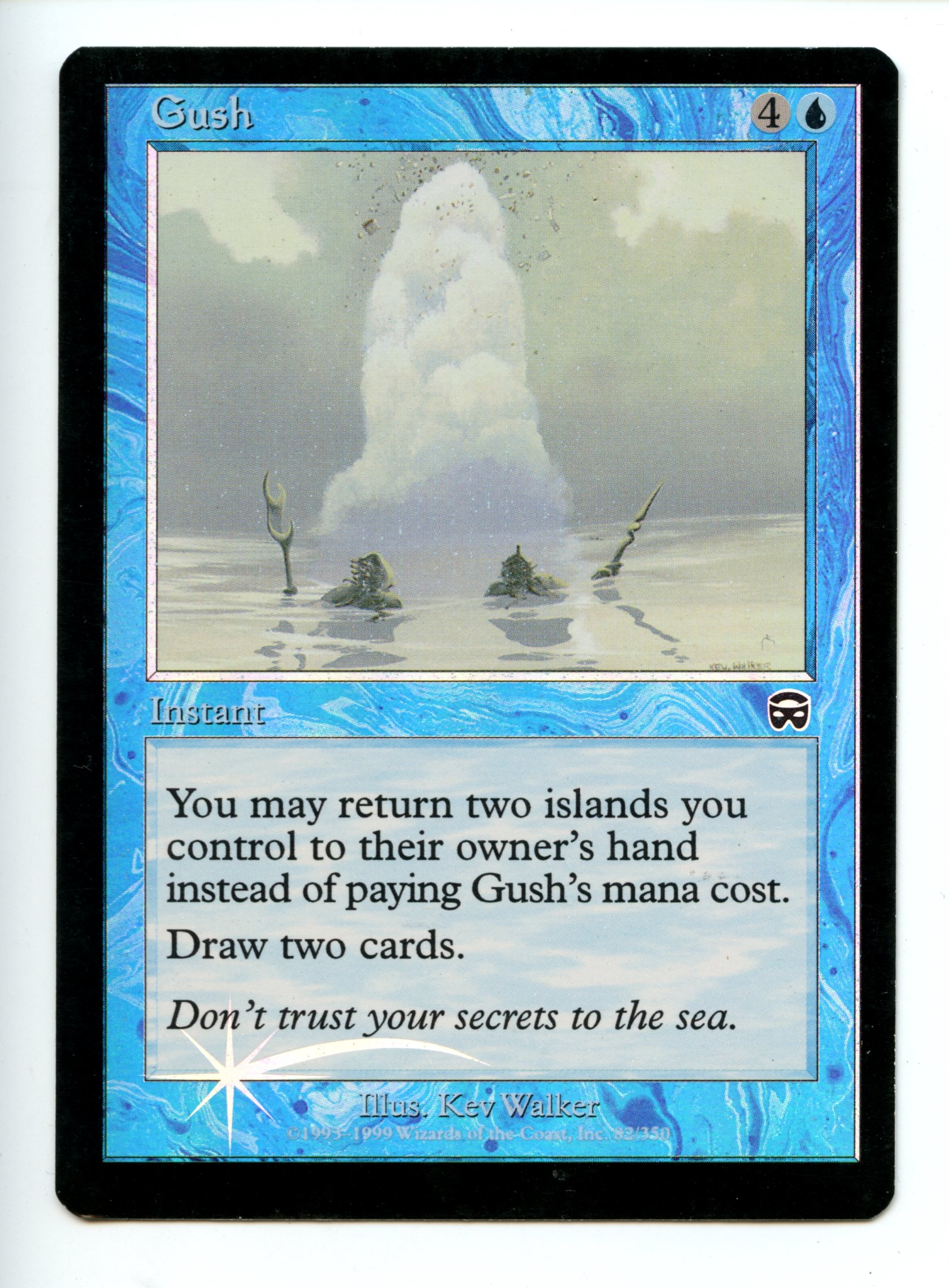 Magic The Gathering  - Gush FOIL  - Mercadian Masques - Moderately Played