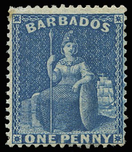 1874-75 1d deep blue, type 2, wmk large...