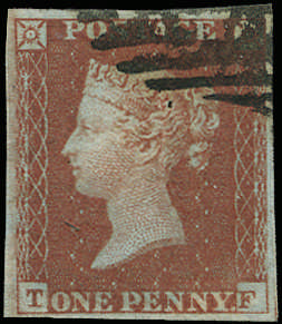 SG8 1841 1d Red-brown Pl.175 vfu