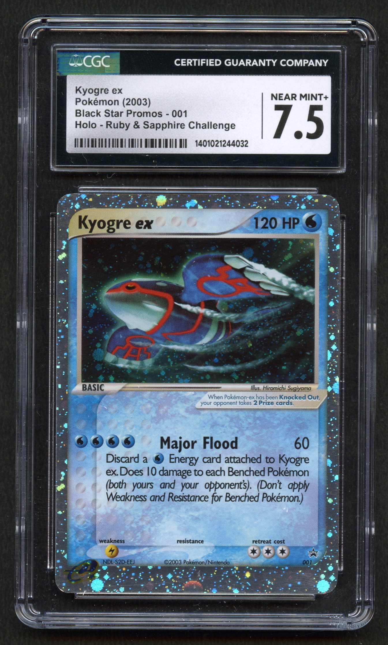 CGC 7.5 Kyogre ex - Holo Black Star Promo #01
