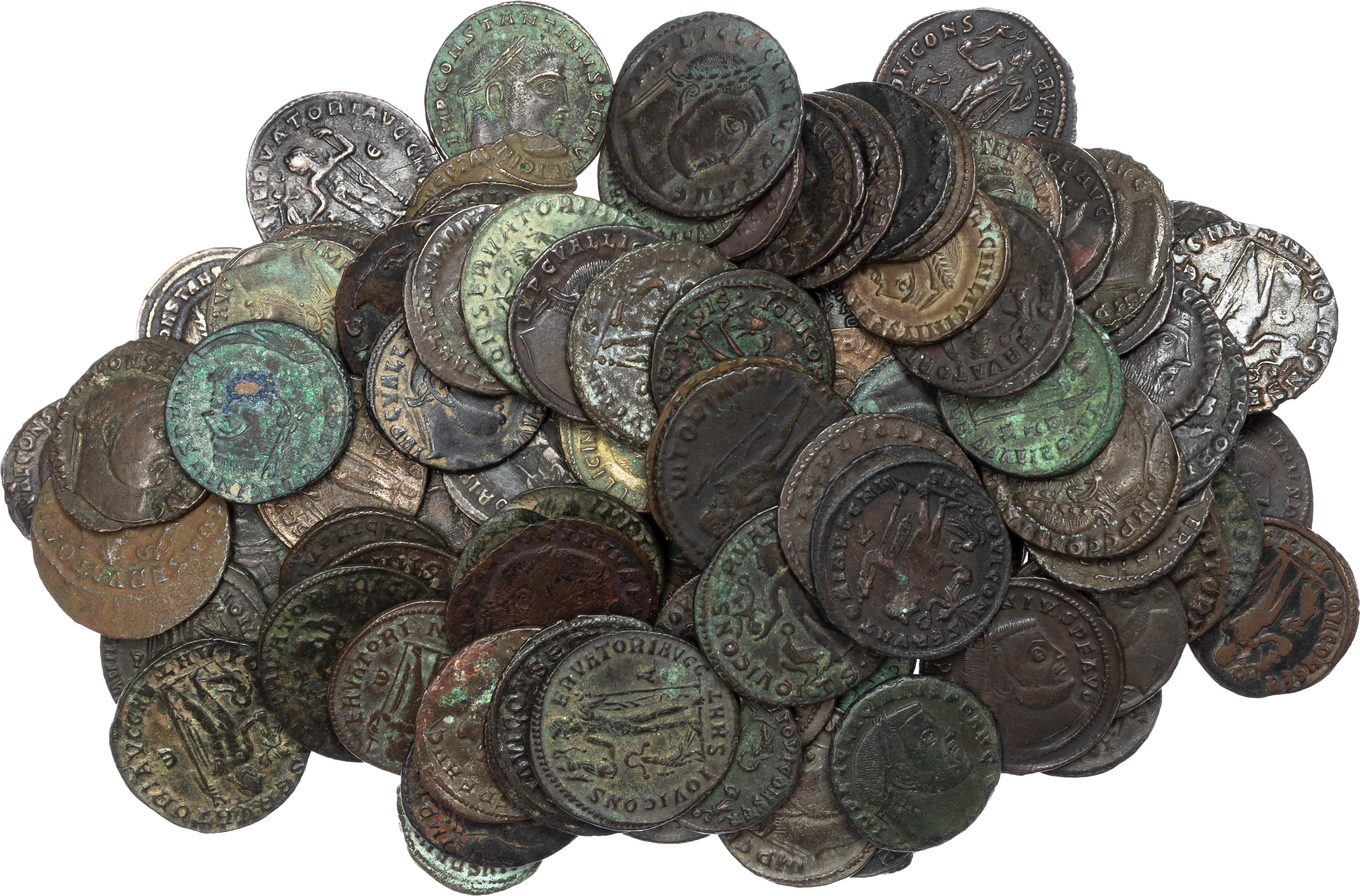 Group of 94 Constantine and Licinius AE Folles. 