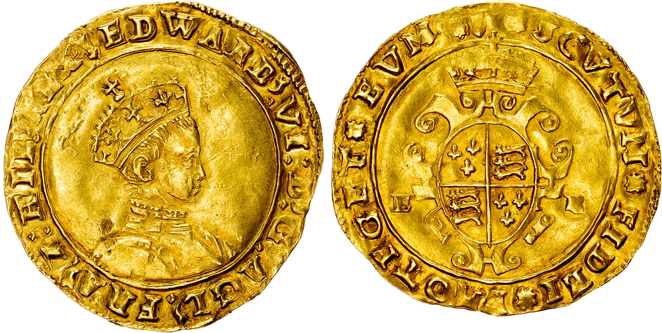 Edward VI (1547-1553), Second Period, Second Issue, Half-Sovereign, mm Arrow
