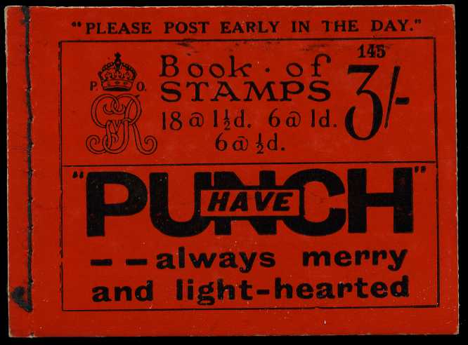 1928 (June) 3/- booklet (#145), most panes...