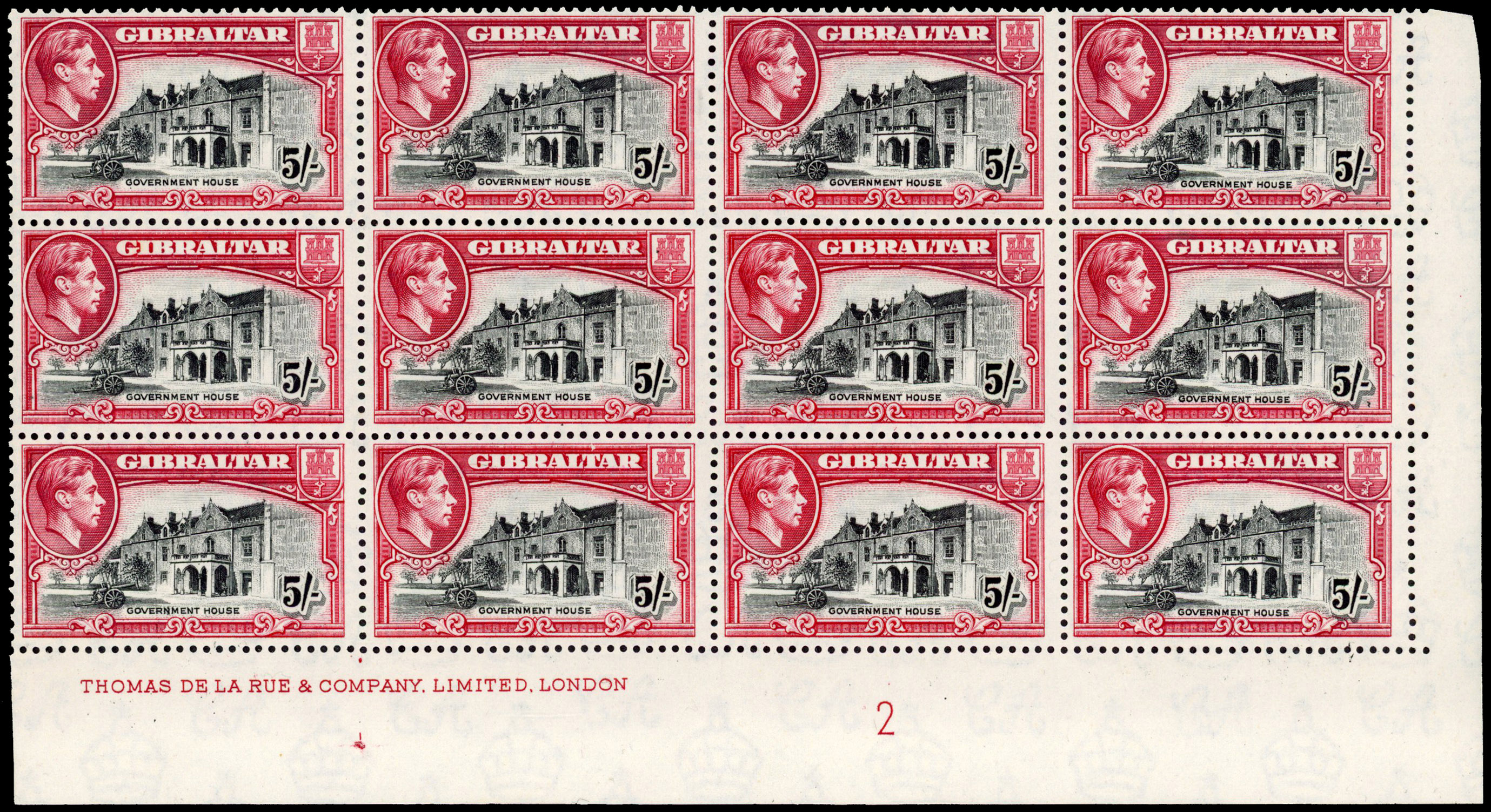 Gibraltar SG 129ba block mint