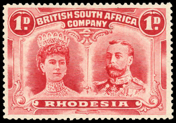 † 1d rose-carmine SG 170b, position 87 'original flaw' repair mint