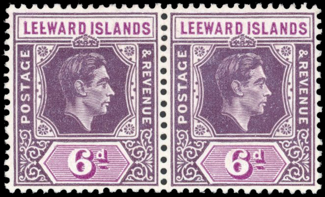 Leeward Islands SG 109ab pair mint