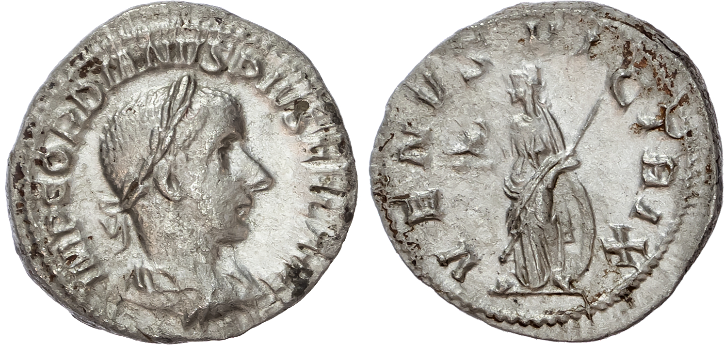 Gordian III (AD 238-244) AR Denarius, Rome, AD 241, 3.01g. 