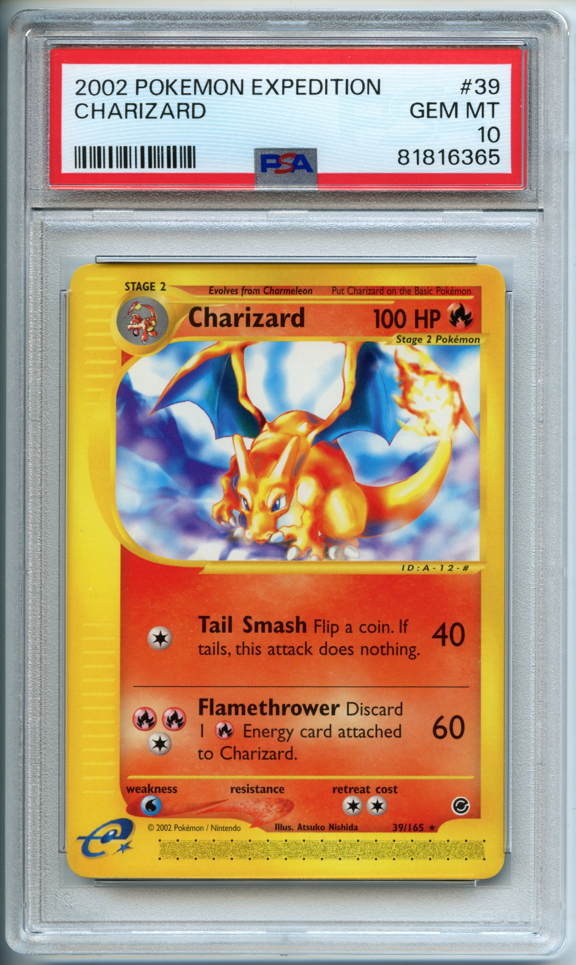 Pokémon TCG - Charizard #39 - Expedition - PSA 10