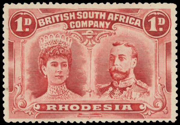 † 1d carmine-lake perf 15 SG 170a mint