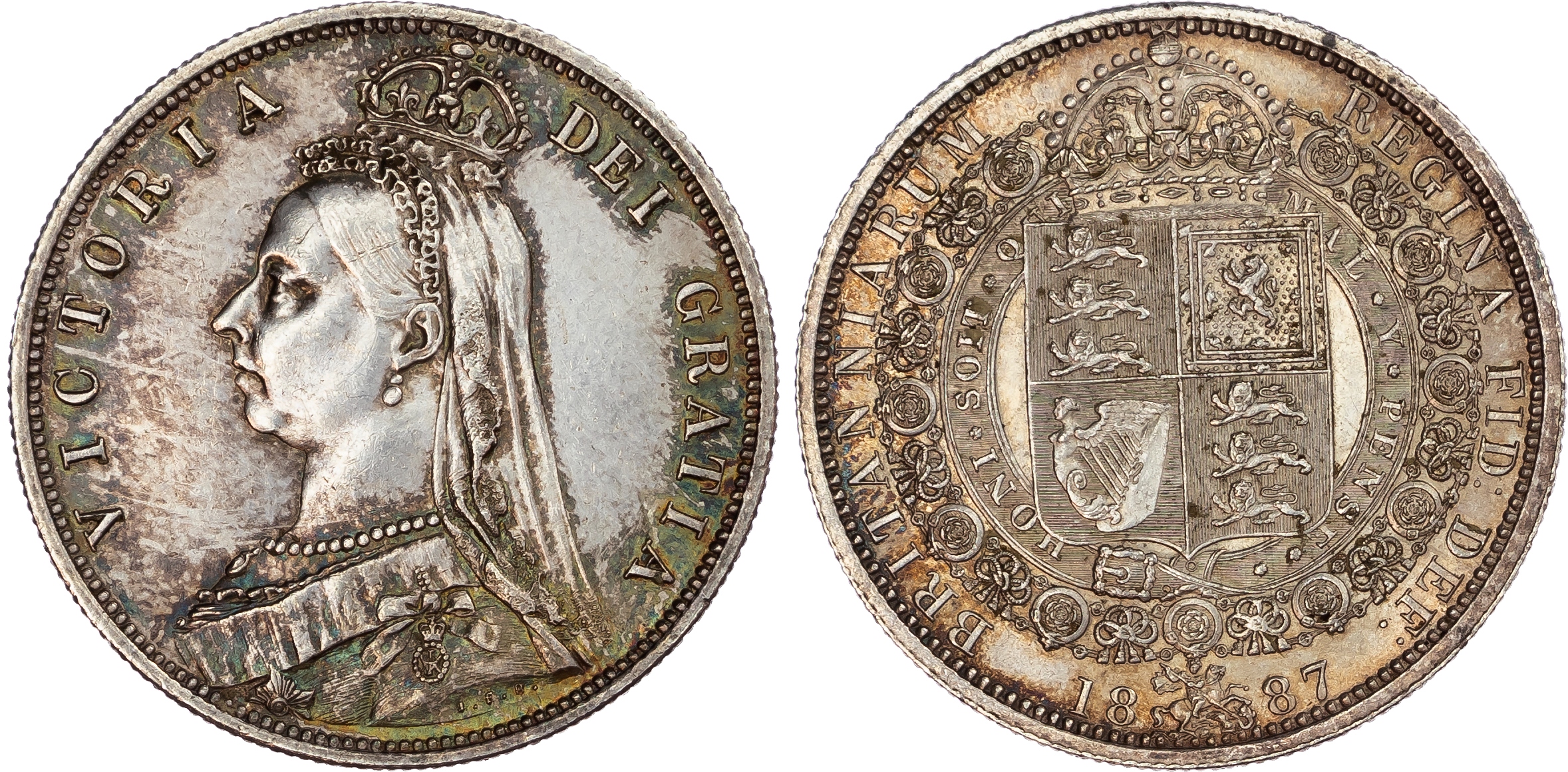 Great Britain. Victoria AG Halfcrown. 1887.