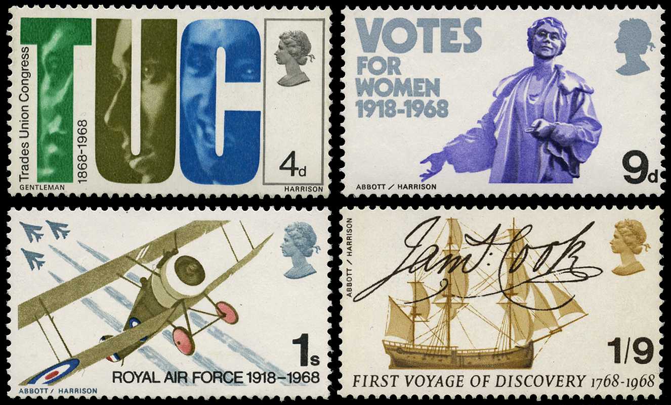 1969 Anniversaries (1st series) set of 4...