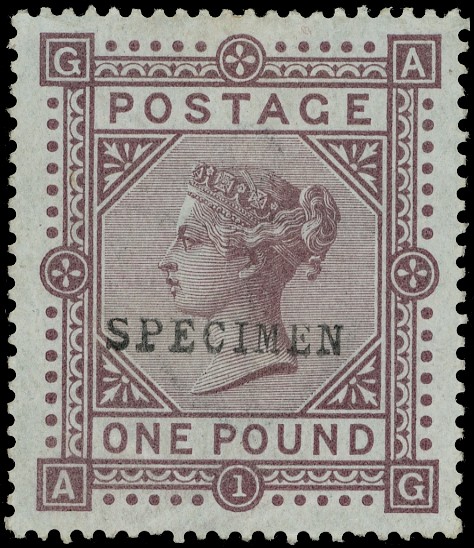 Great Britain 1883 £1 Brown-lilac Pl.1 overprinted...