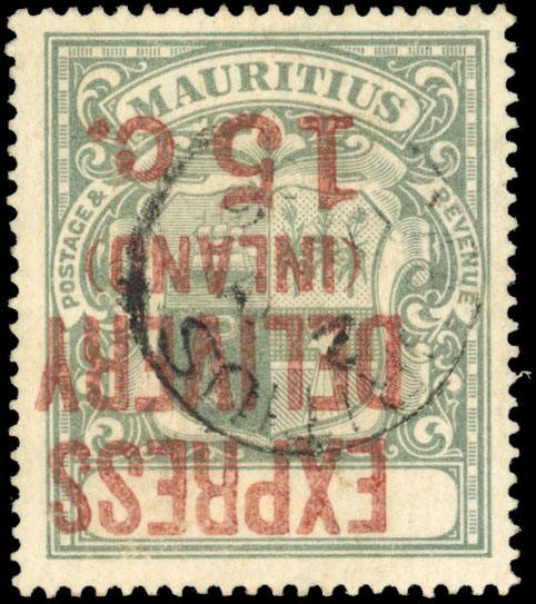 Mauritius SG E6a 1904 Express 15c surcharge inverted used