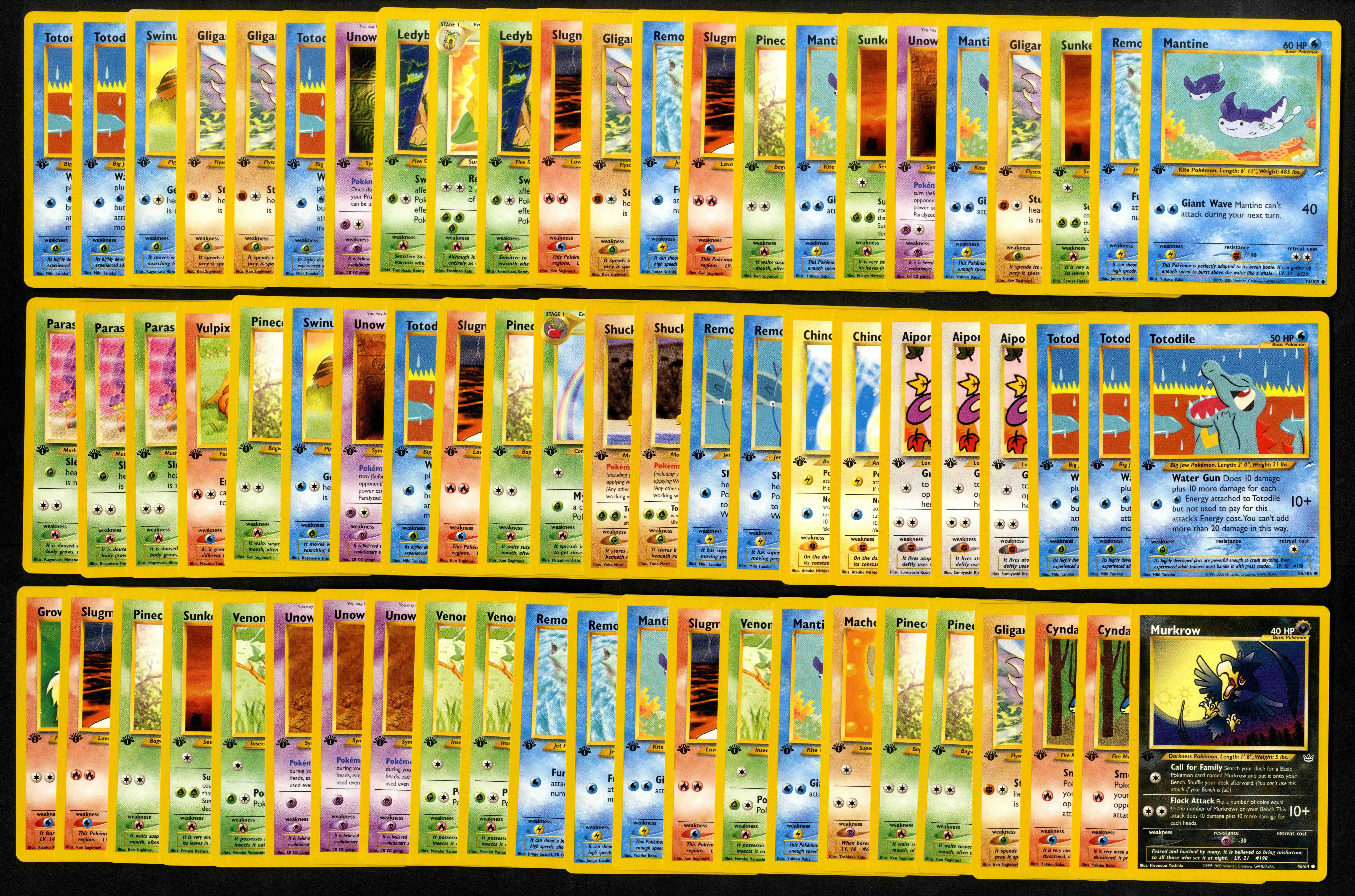 1st Edition Neo Era Collection - 160 cards - Neo Genesis, Discovery, Revelation and Destiny.