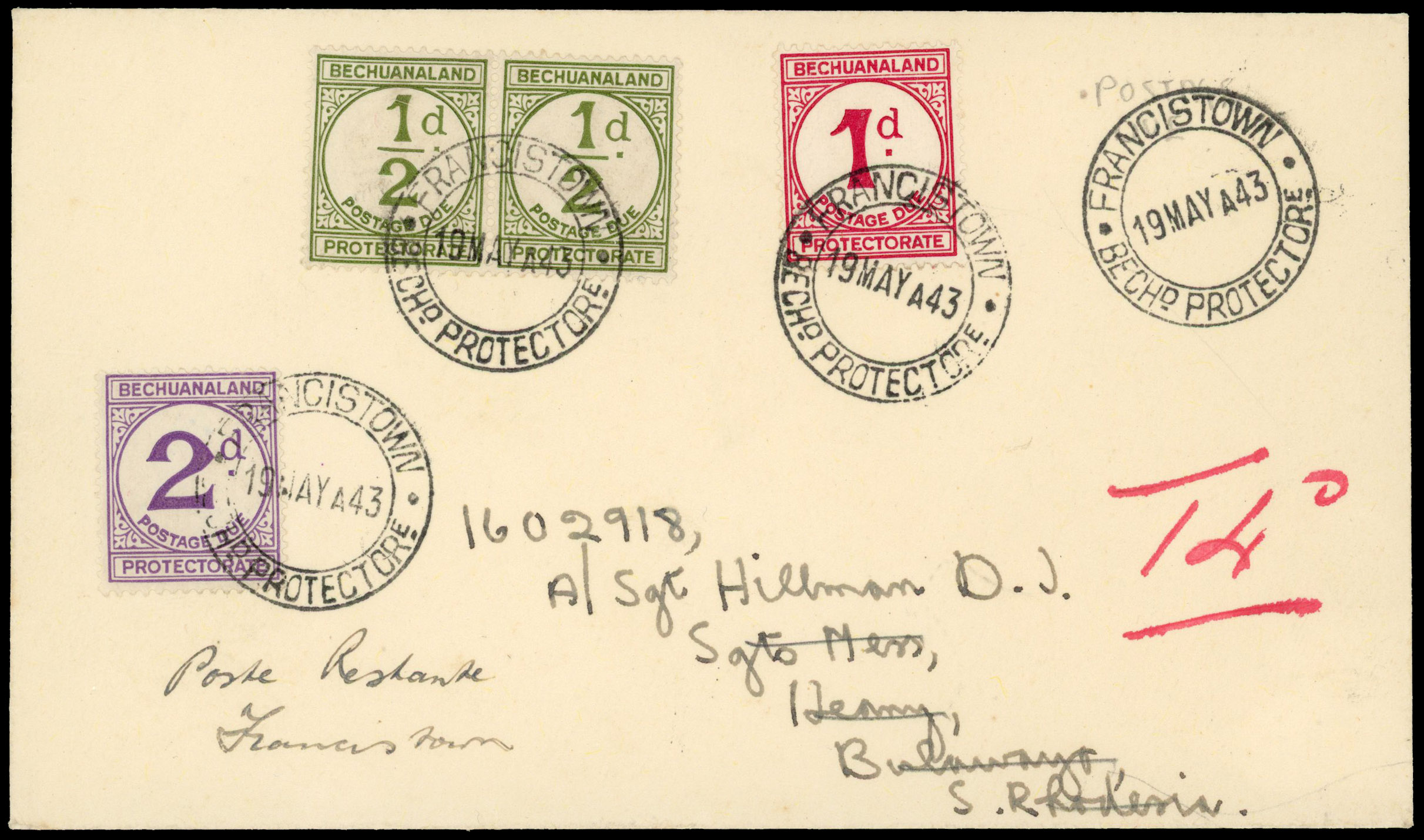 Bechuanaland SG D4-6 cover