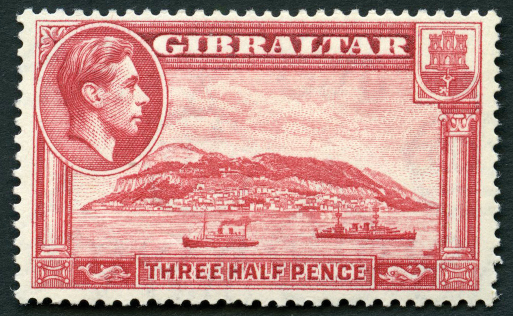 1938 1½d carmine perf 13½, large part o.g.  SG 123a, cat...