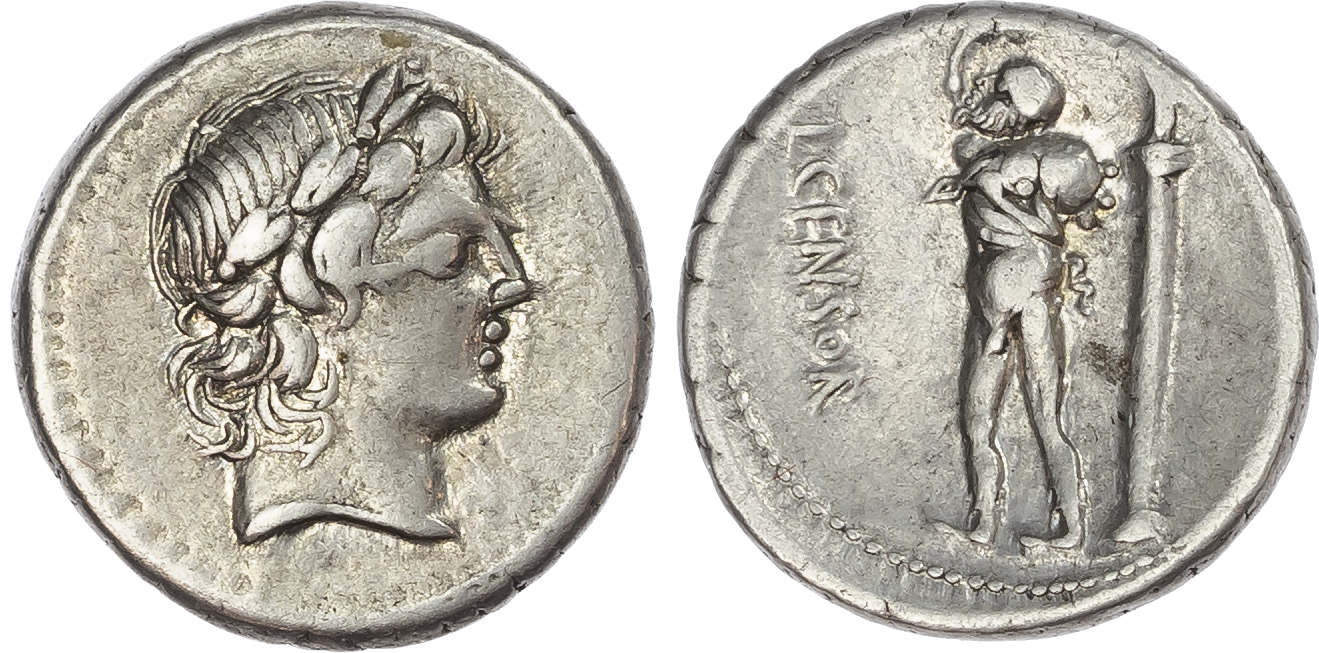 C. Censorinus (82 BC) AR Denarius, Rome, 3.55g. 