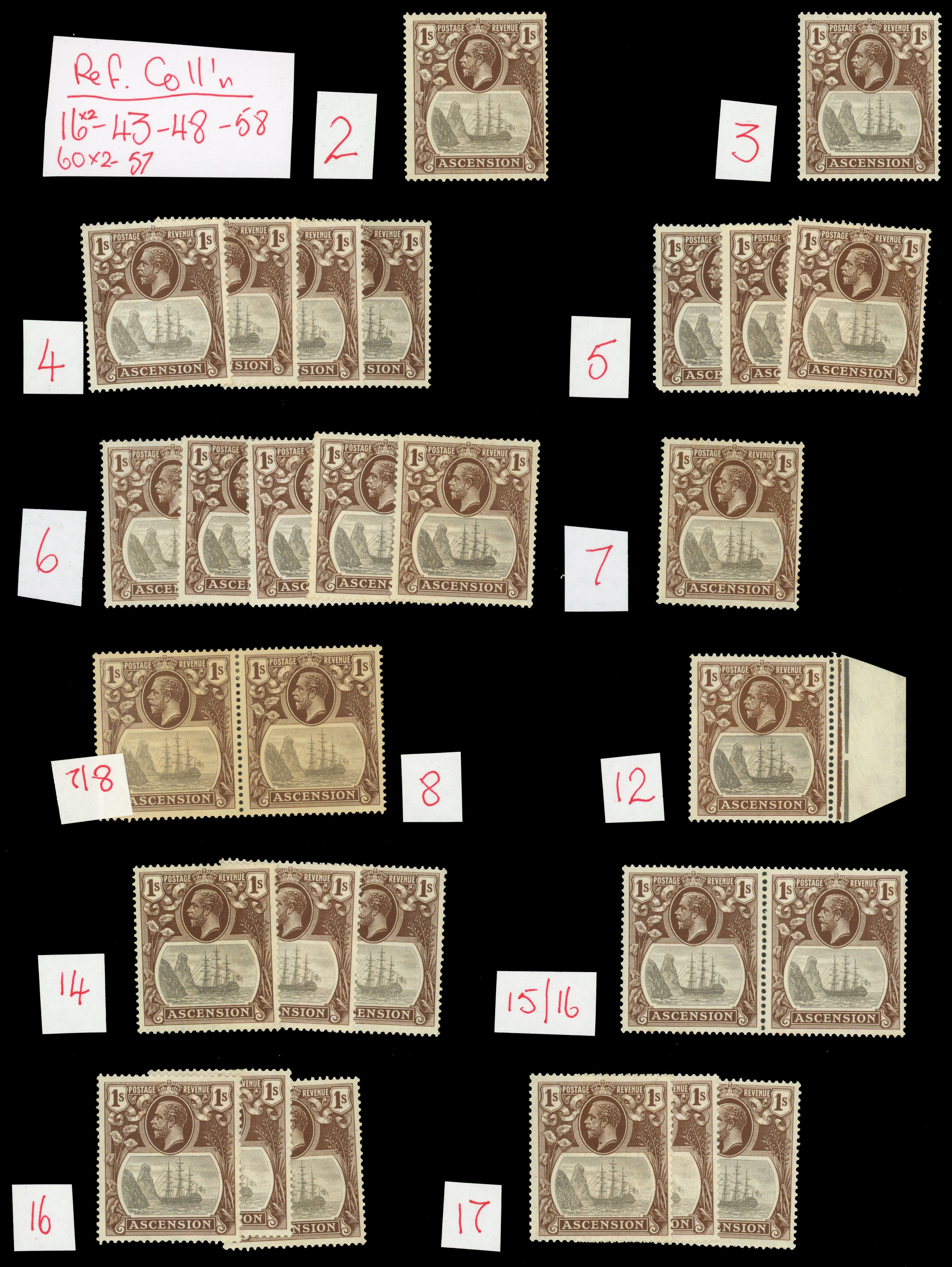 Ascension SG 18 positioned examples mint
