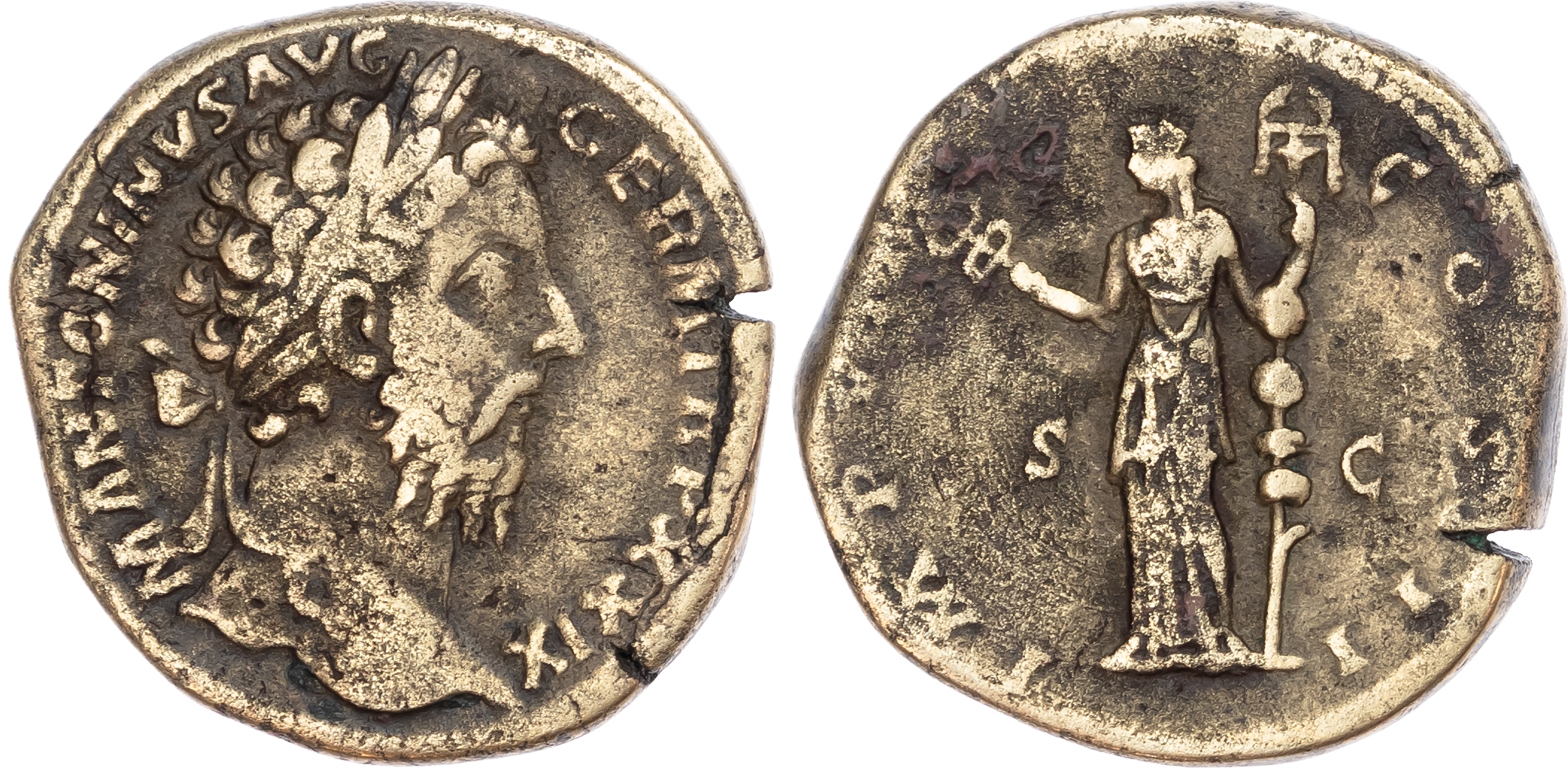 Marcus Aurelius (AD 161-180) AE Sestertius, Rome, AD 174-175, 25.04g. 