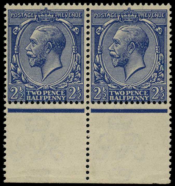 1912-22 wmk simple cypher, 2½d violet blue,...