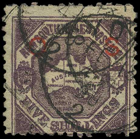 Official: 1888-90 Map 5s deep purple, perf...