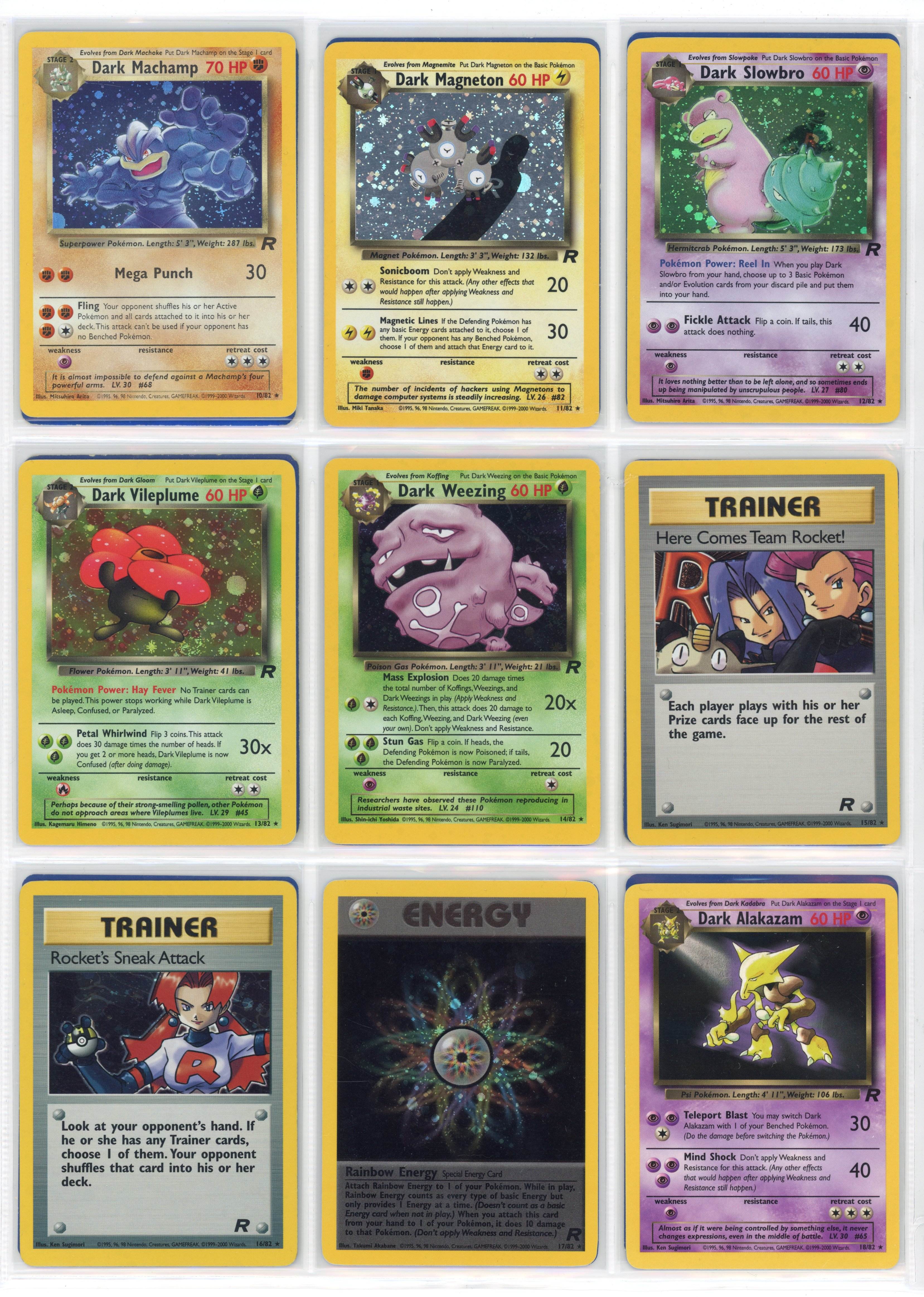 Team Rocket Complete Set - Avg. condition MP/LP