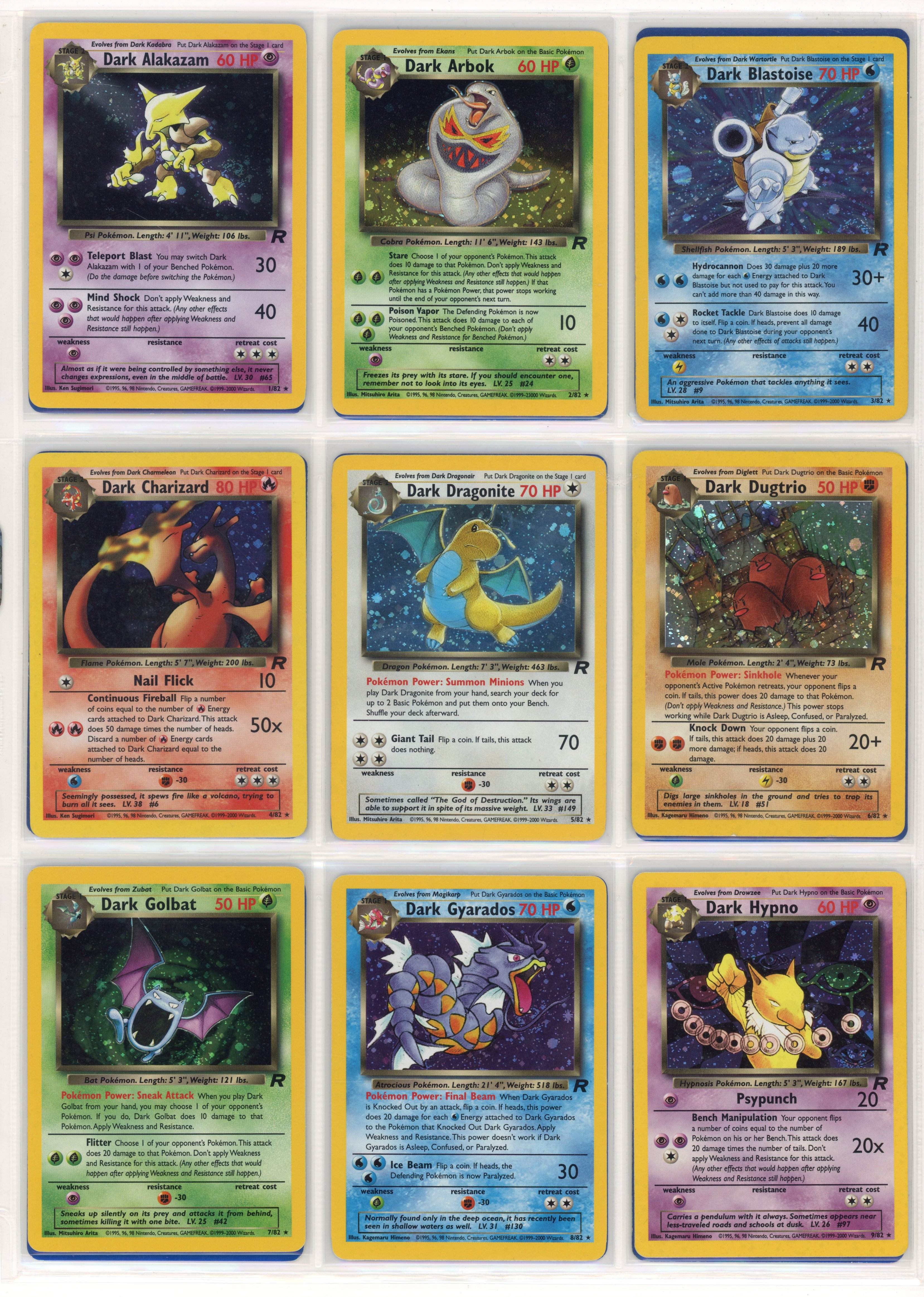 Team Rocket Complete Set - Avg. condition MP/LP