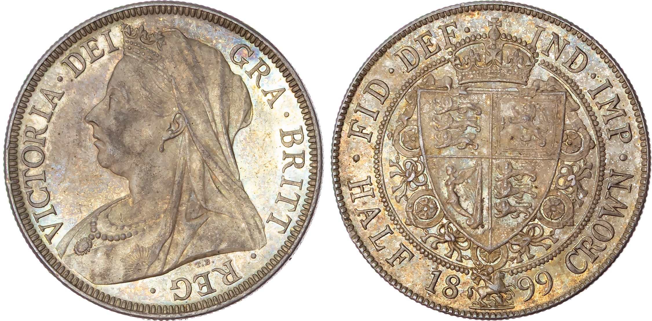 Victoria (1837-1901), Old Head Coinage (1893-1901), AR Halfcrown, 1899.