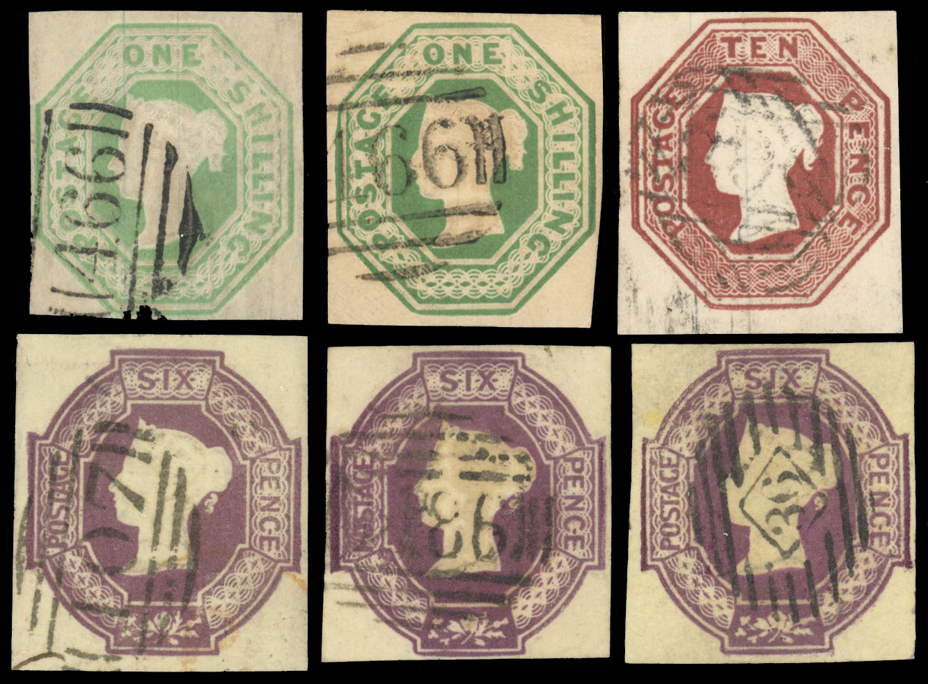 GB 1847-54 Embossed issue group, SG 54/60