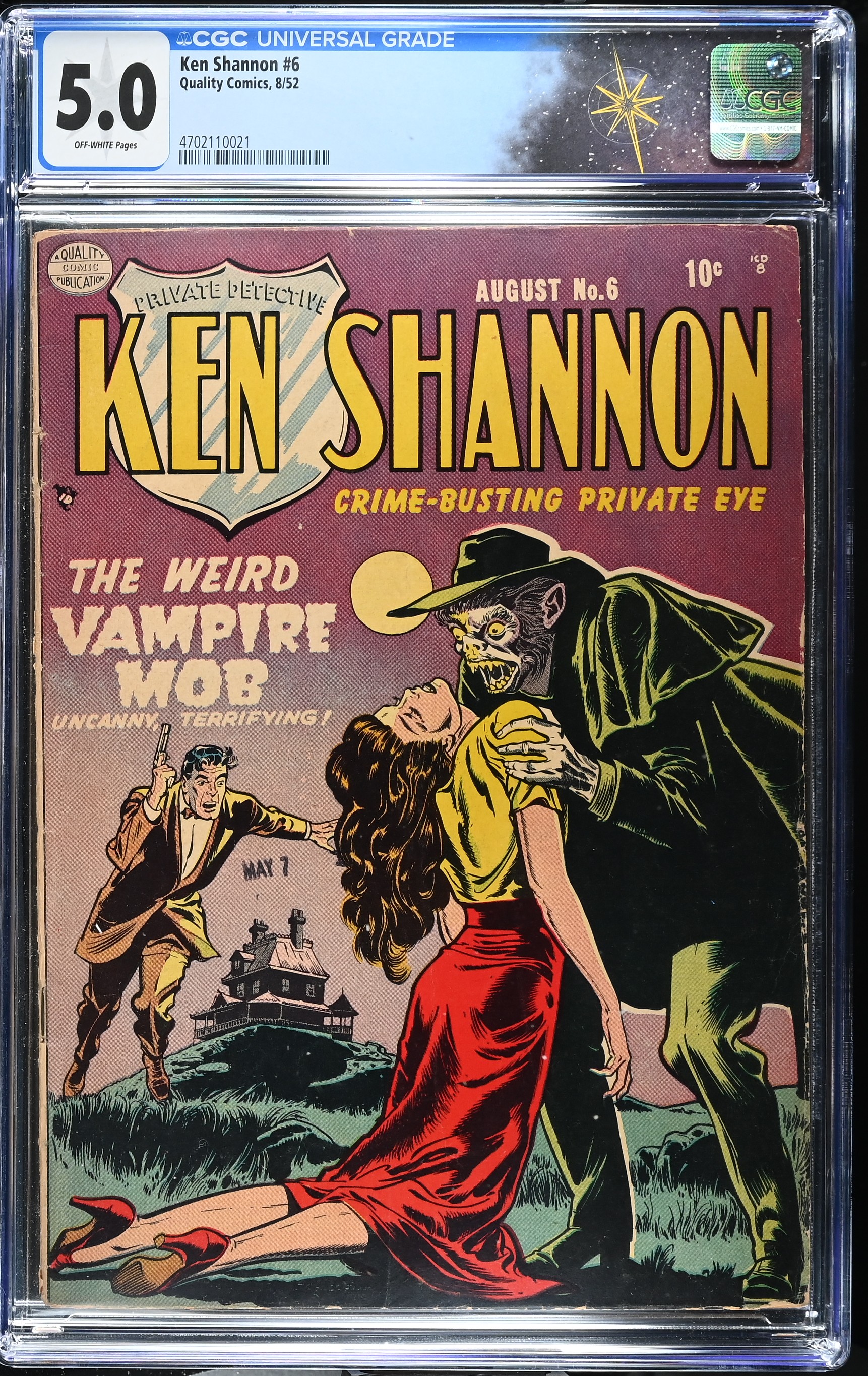 †Ken Shannon #6 (Quality Comics, 1952) CGC 5.0 