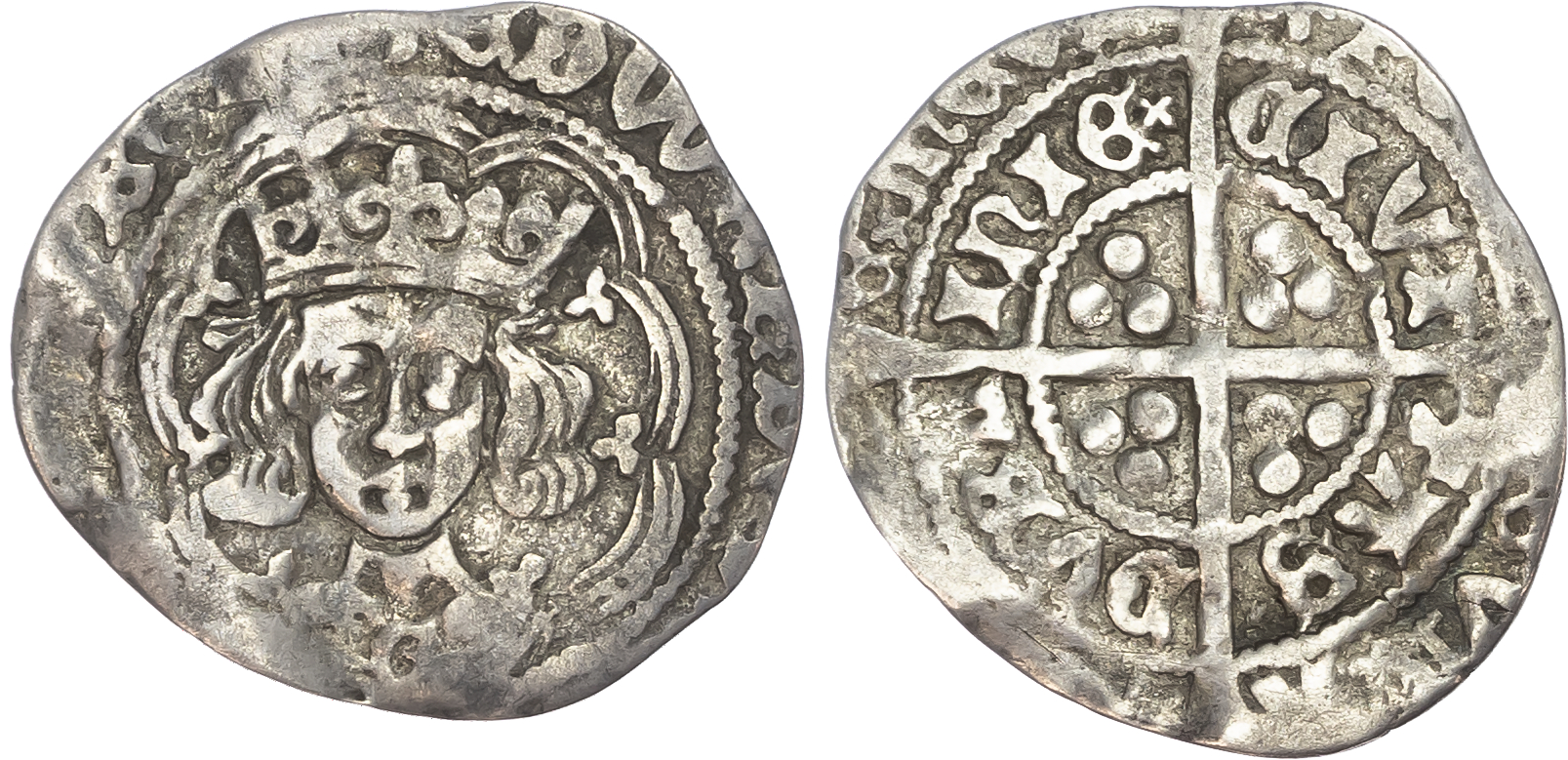 Ireland, Edward IV, Second Reign (1471-1483), Groat, third ‘light’ cross and pellets coinage, 1473, Dublin mint. 