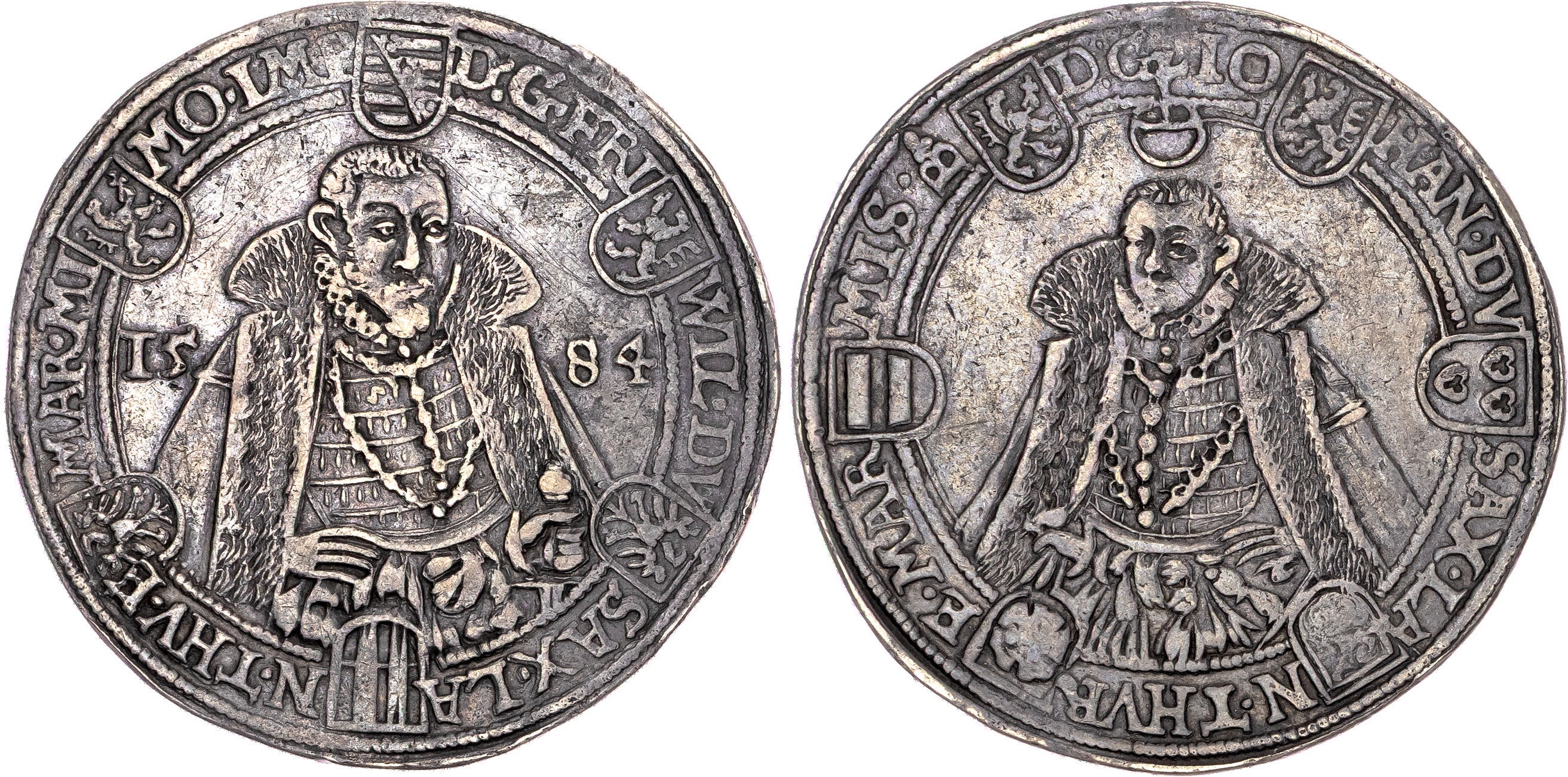 Germany, Saxony-Weimar, Frederick Wilhelm and Johann (1573-1603), silver Taler, 1584