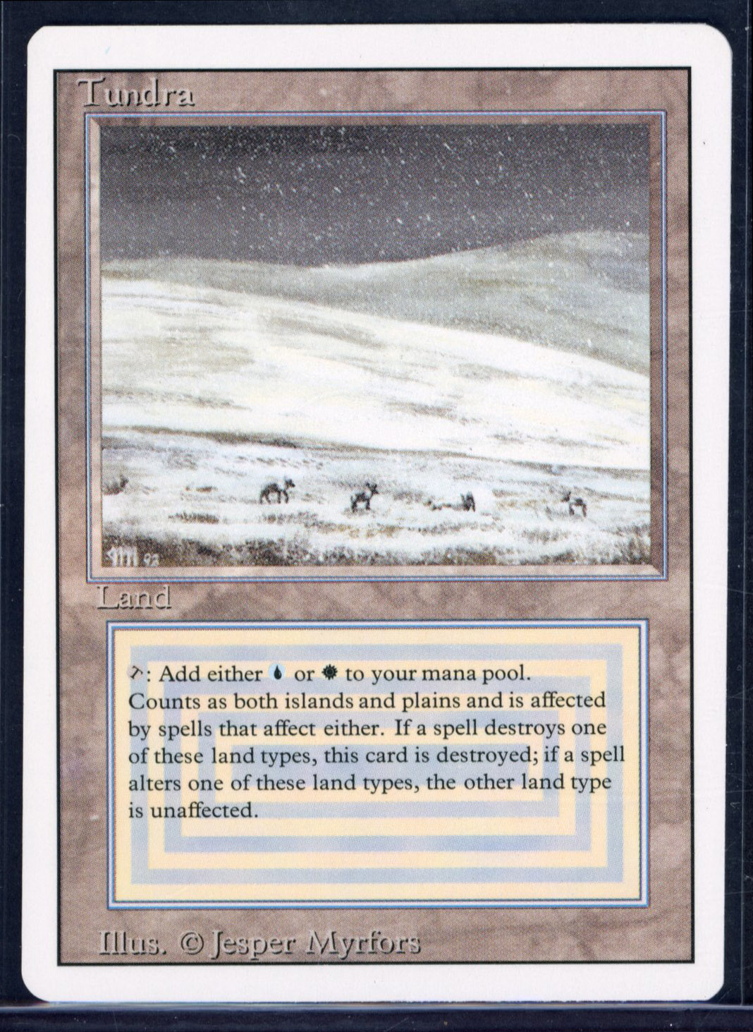Magic The Gathering - Tundra - Revised - Near Mint 