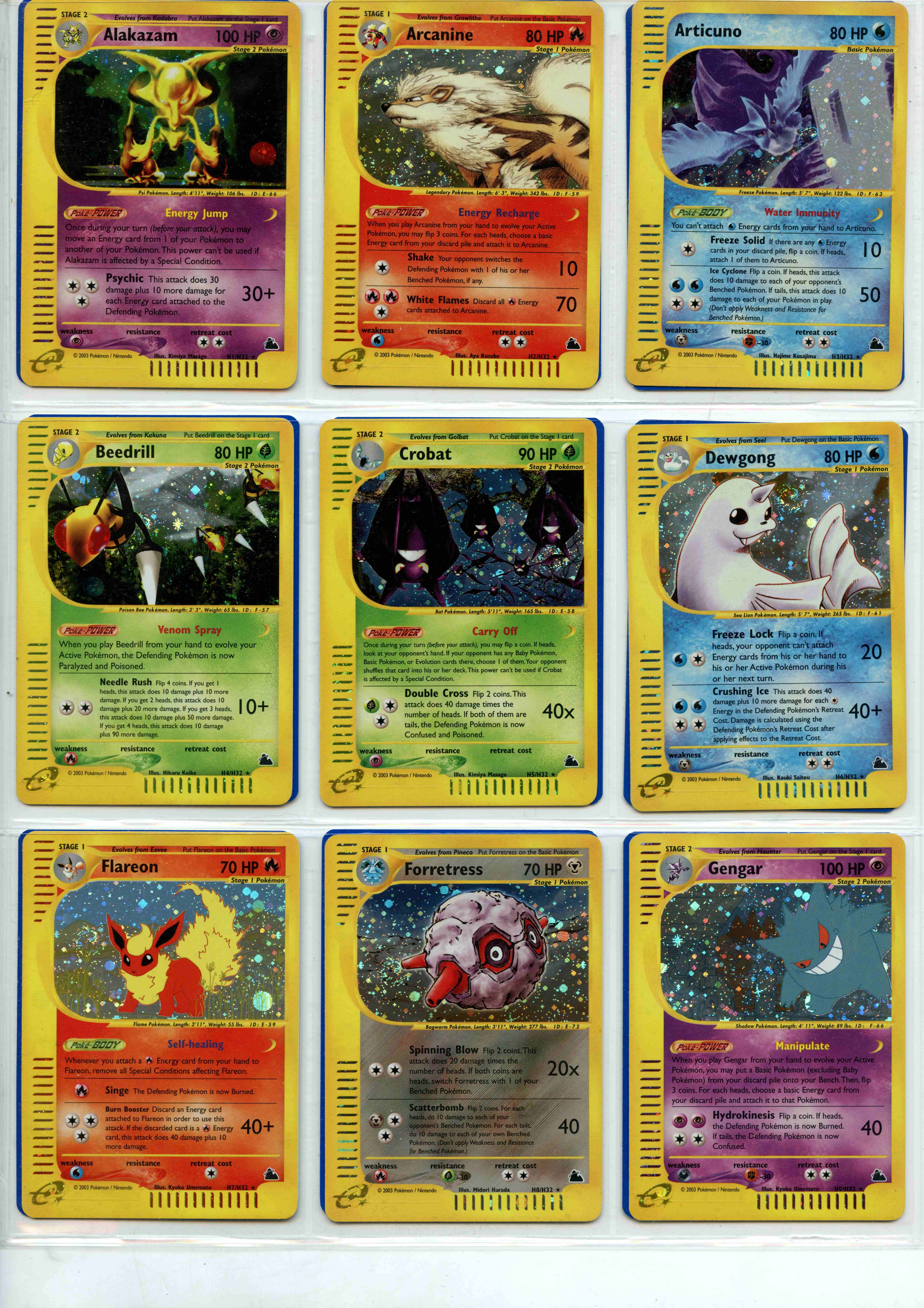 Pokemon TCG - Skyridge Master Set- Complete Set 