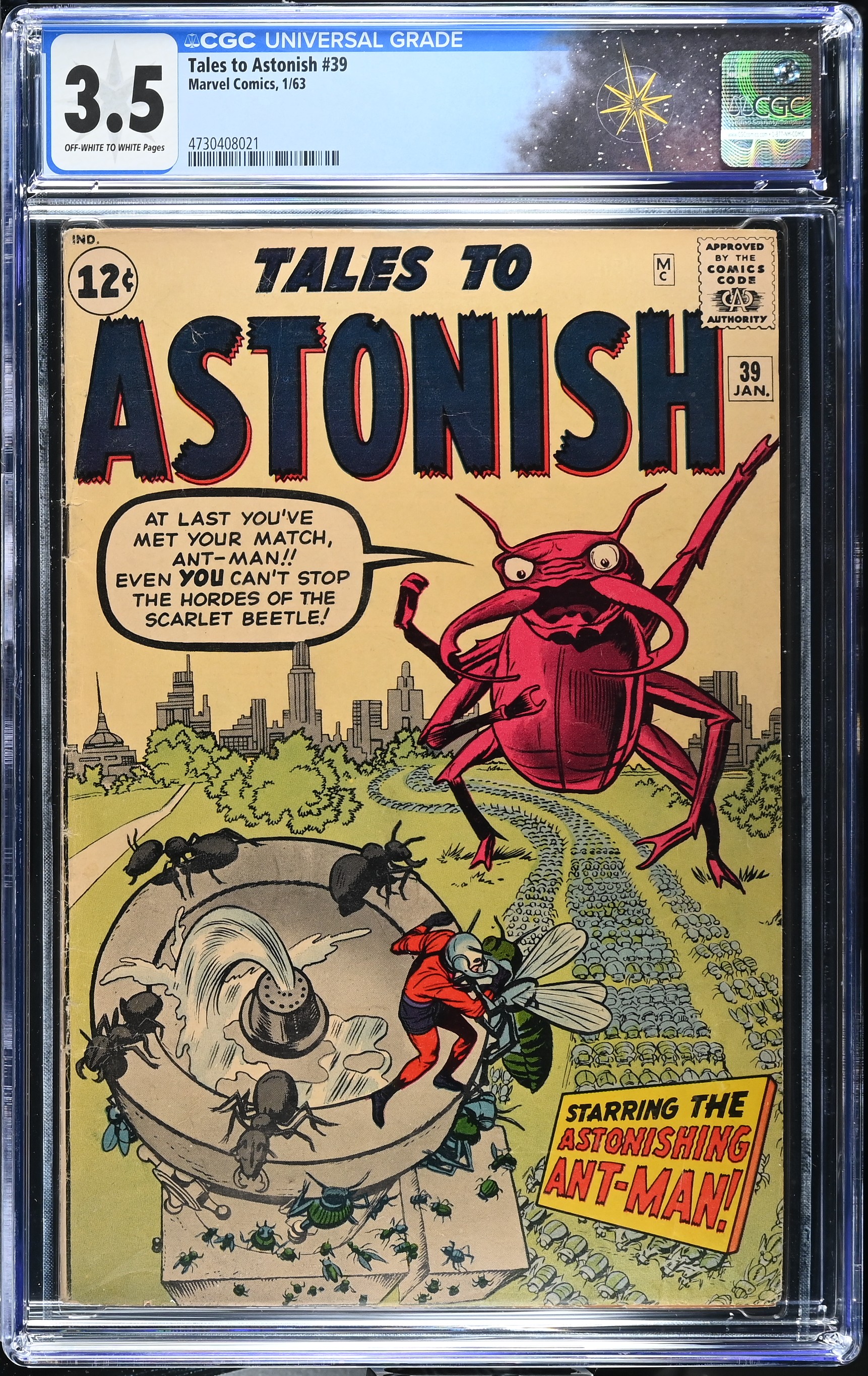 Tales to Astonish #39 CGC 3.5 1st Appearance of Scarlet Beetle (Marvel Comics, 1963) Off-White to White Pages