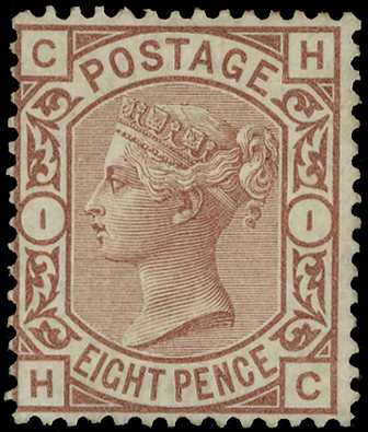 1876 8d purple-brown Plate 1 (HC) prepared...