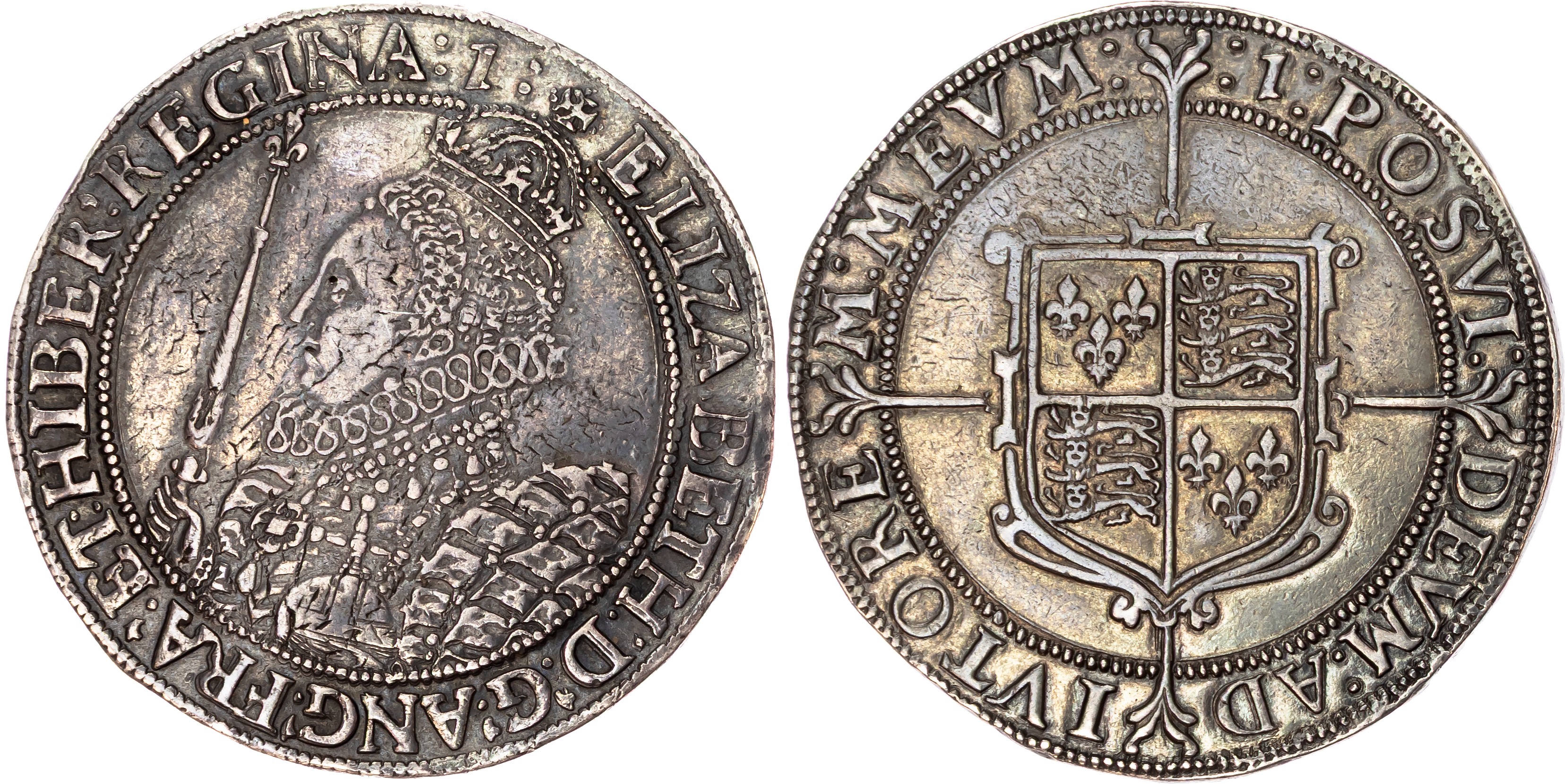 Elizabeth I (1558-1603) Crown, seventh issue (1601-02). 