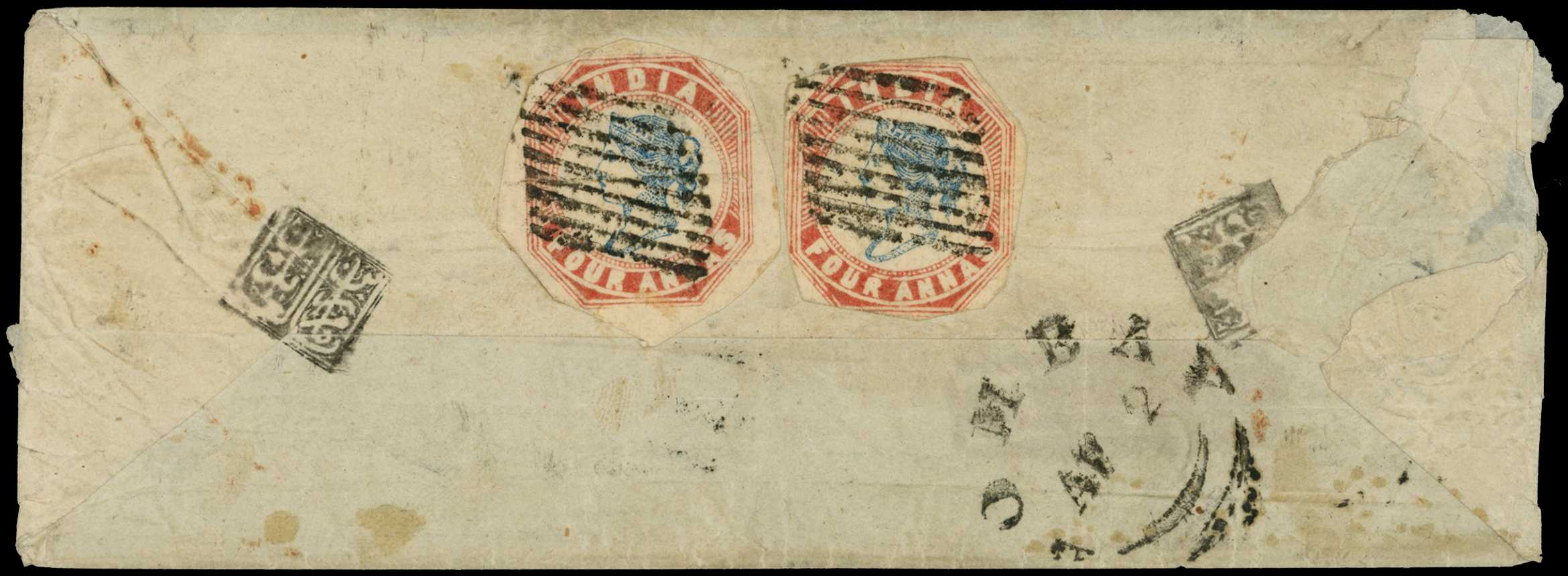 POSTAL HISTORY: 1854-55 native envelope to...