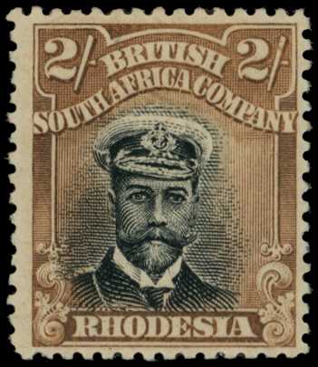 1913-7 2/- Head Die II, perf 14. Large part...