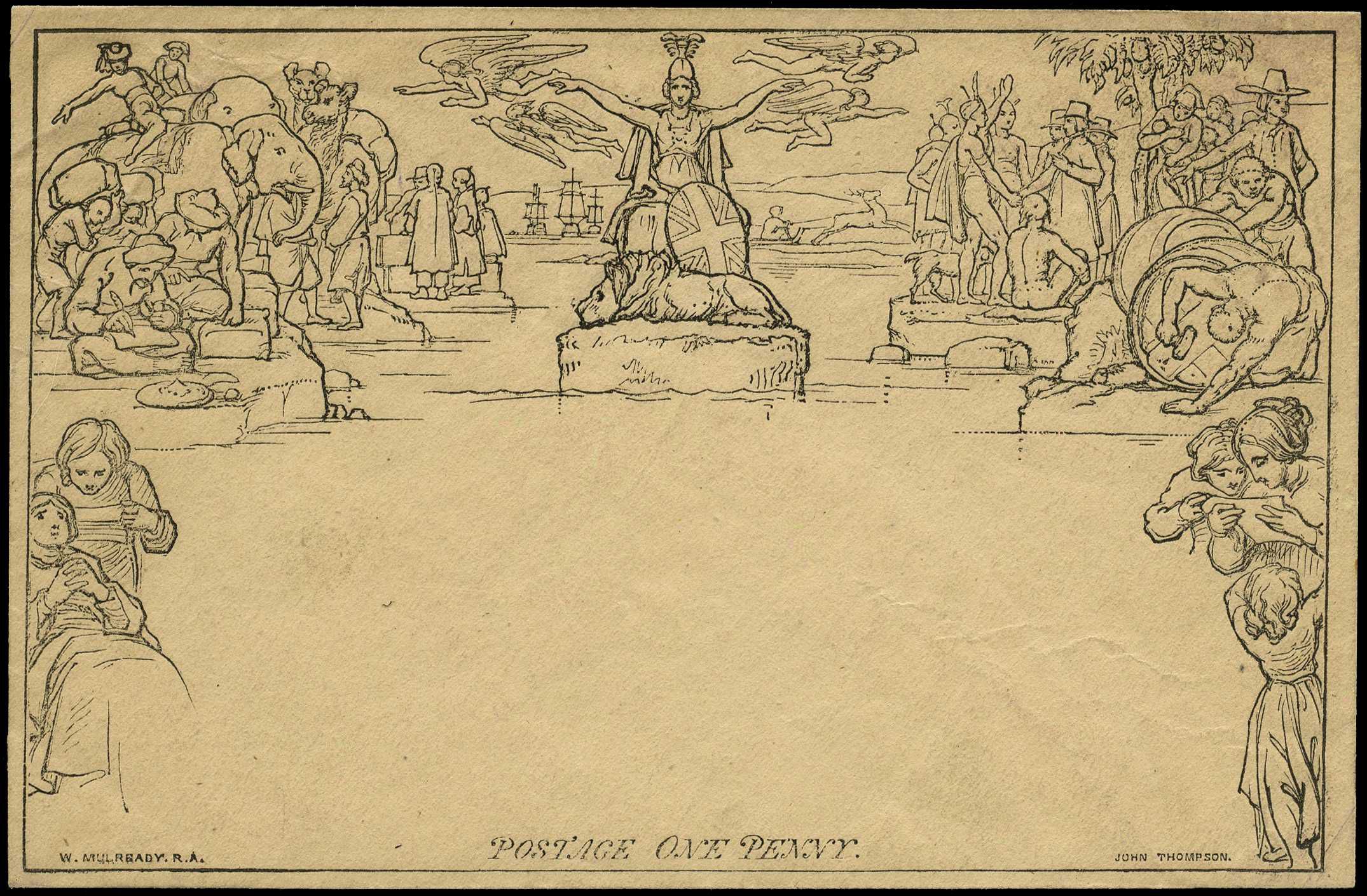 MULREADY: 1840 1d envelope (stereo A182)....