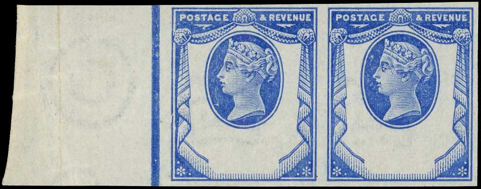 1887 Jubilee 1½d marginal pair of proofs of...