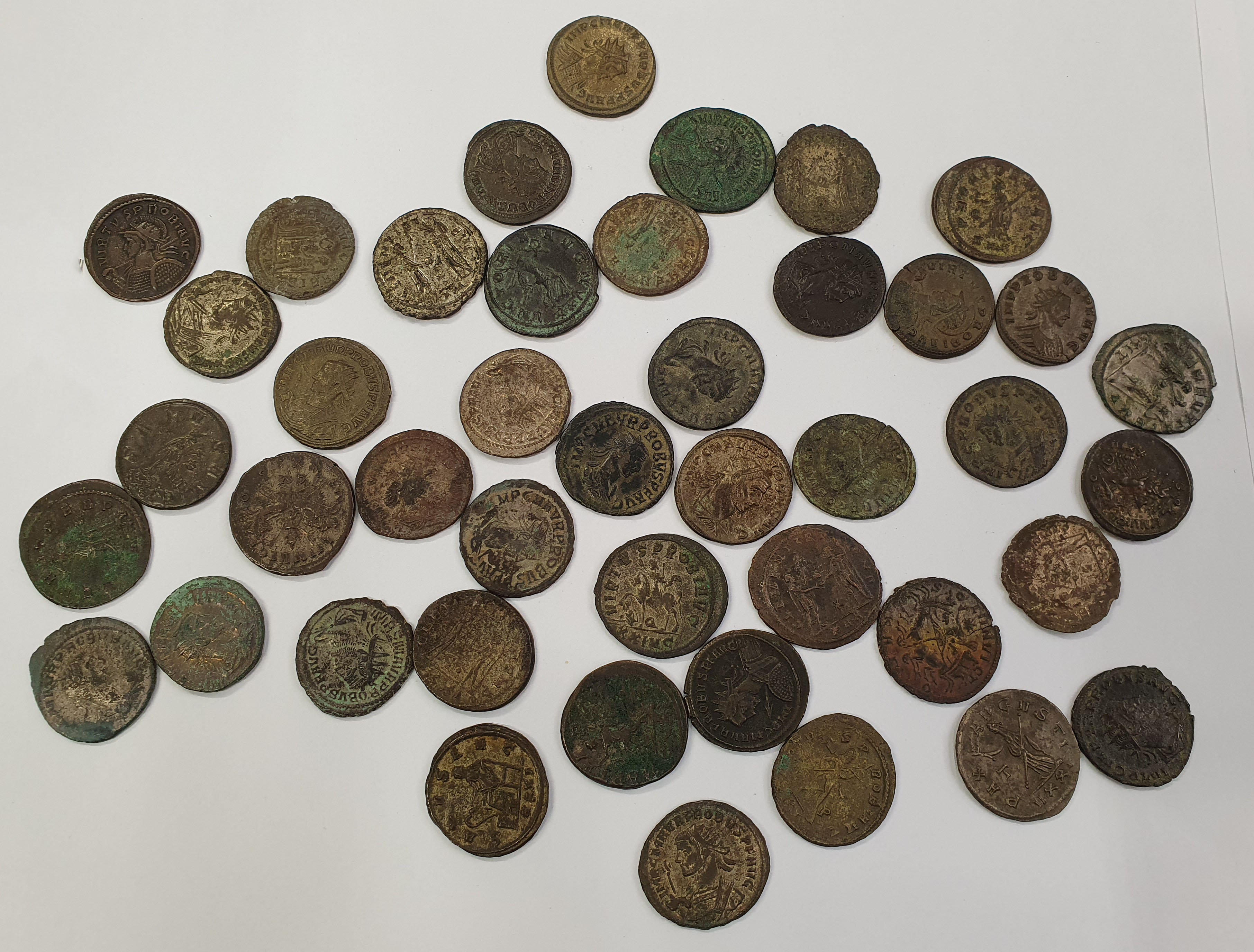 Group of 42 Probus ARs. Various mints and types.