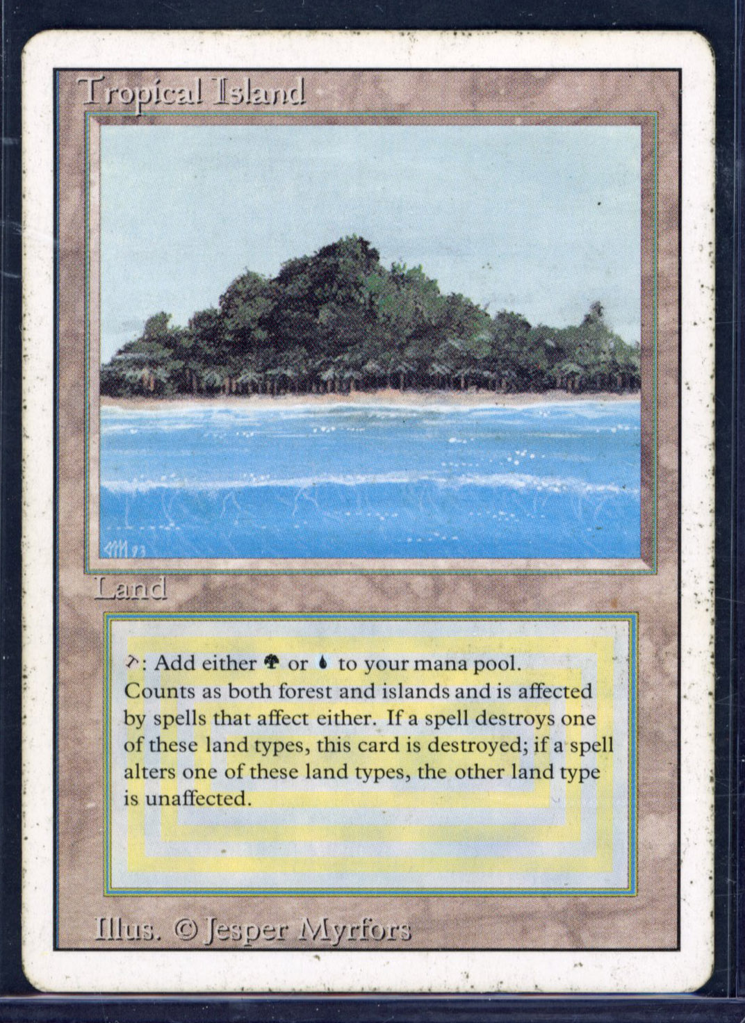 Magic The Gathering - Tropical Island - Revised - Heavy Play
