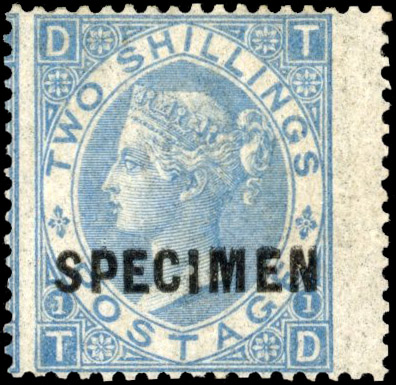 GB SG 120a 1867 2s cobalt Specimen
