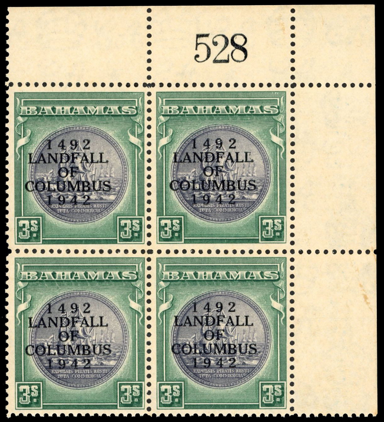 Bahamas SG 173b block mint