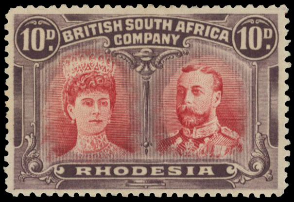 10d deep rose-red and deep dull purple RSC B, position 42 part of printer's mark mint