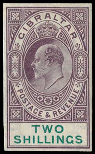 COLOUR TRAIL: 1903 2/- imperf colour trial...